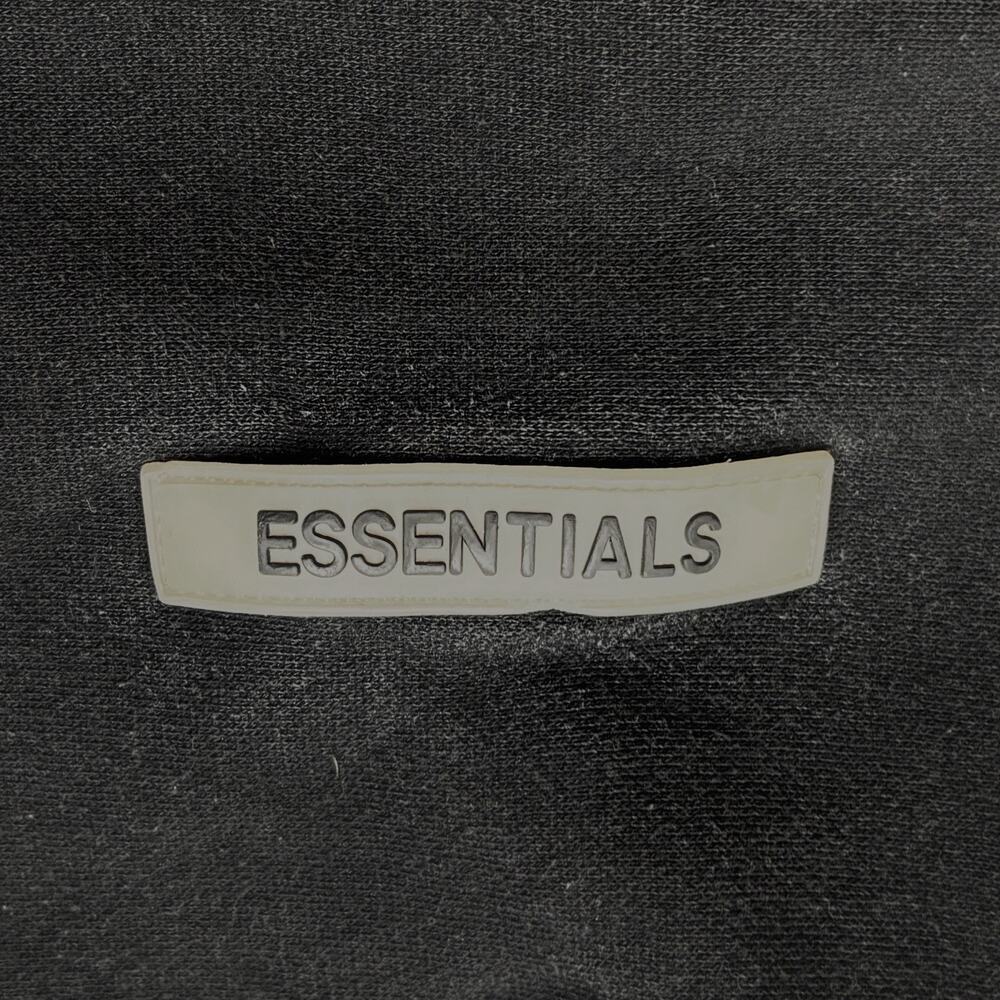 Fear of God Essentials Black Pullover Hoodie Cotton Size Medium Oversized Logo - Picture 6 of 15
